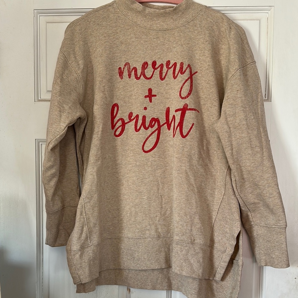 Merry + Bright Women's Tan Sweater